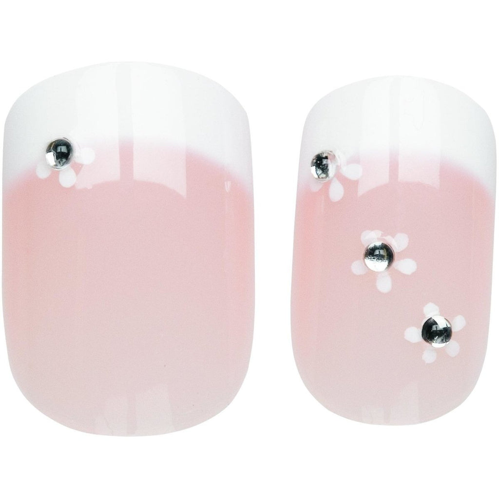 Nail Kit Glamour Look, Square Flower & Rhine Stones, Damaged Packaging Cat - C