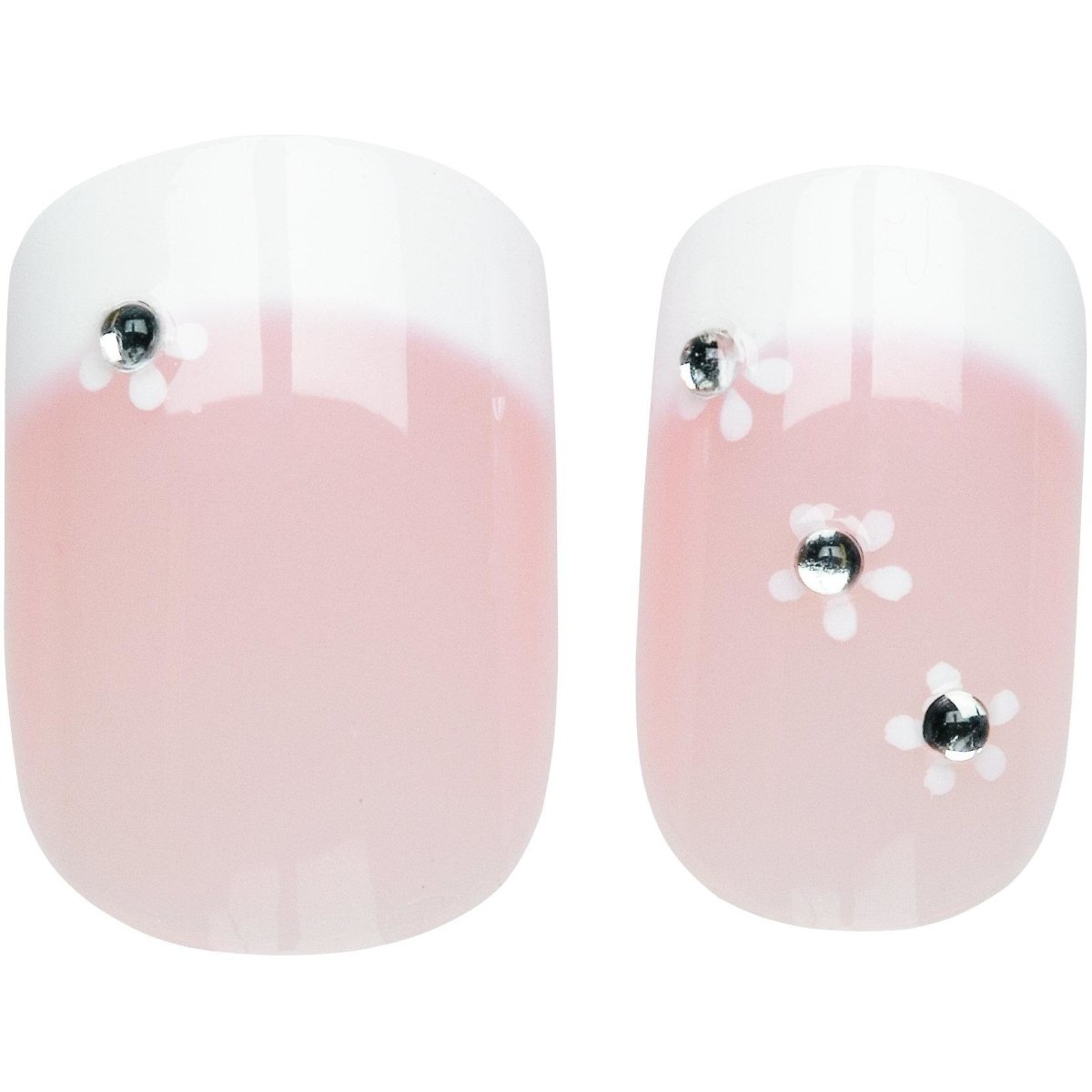 Nail Kit Glamour Look, Square Flower & Rhine Stones, Damaged Packaging Cat - C