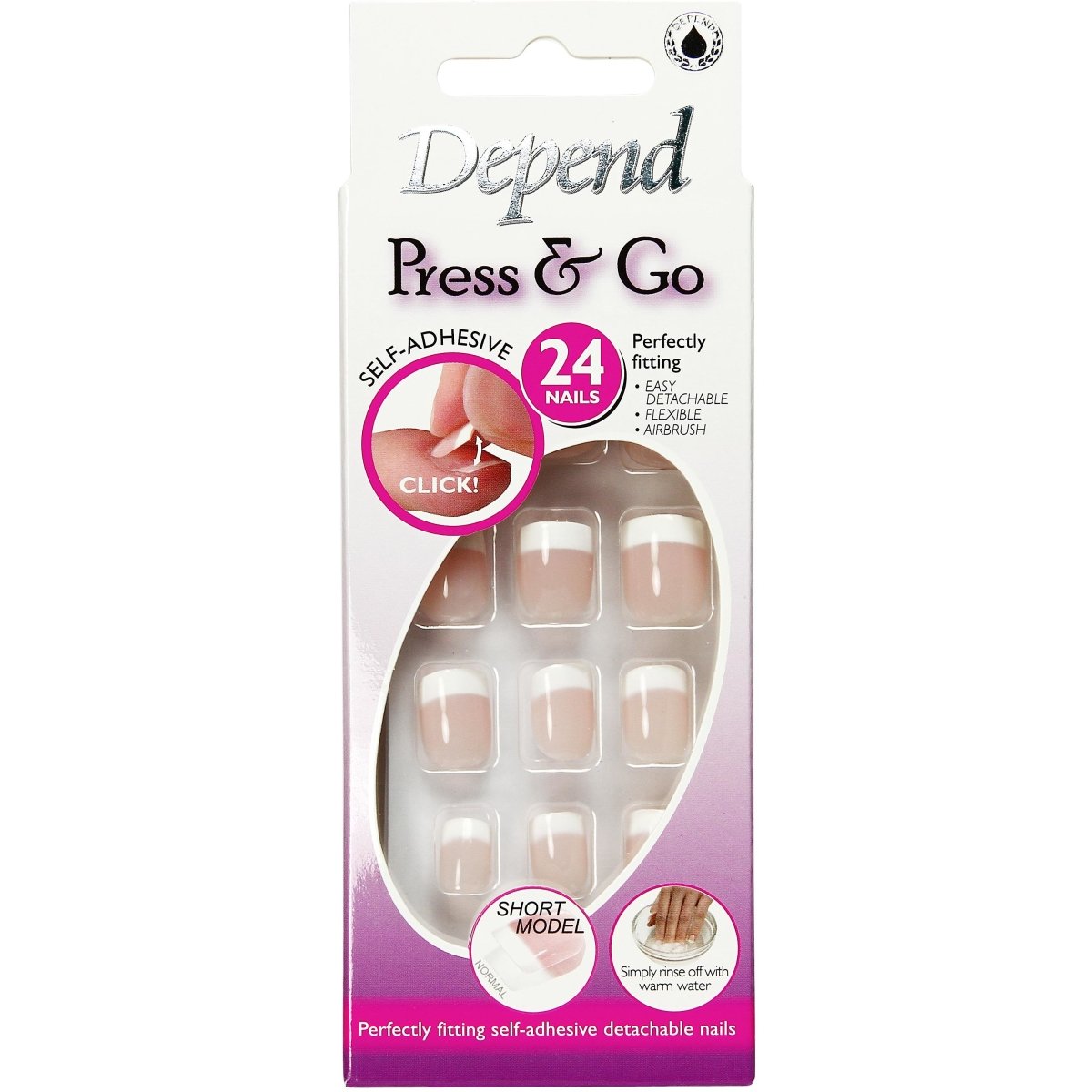 Nail Kit Press & Go, Short Soft Pink